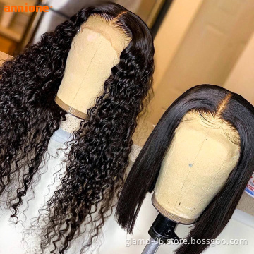 HD Frontal Wig Human Hair,HD Transparent Mongolian Kinky Curly Wig For Black Women, Bodywave Human Hair Wigs Lace Front